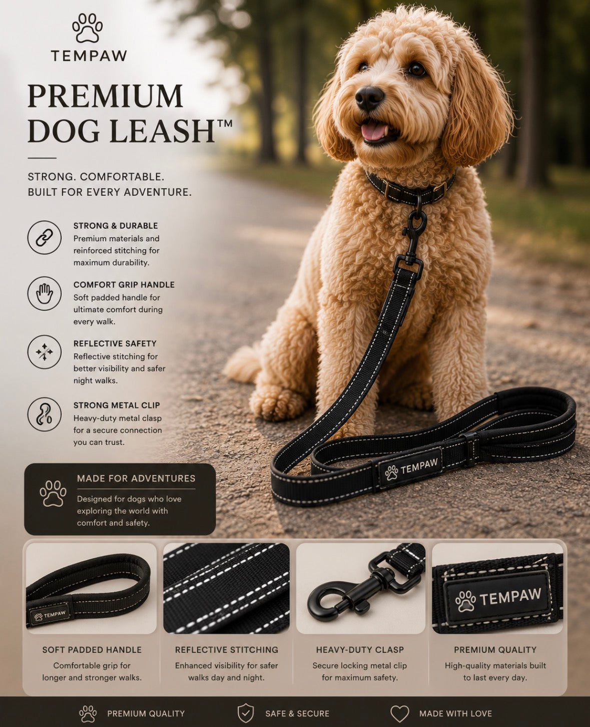 Premium dog leash