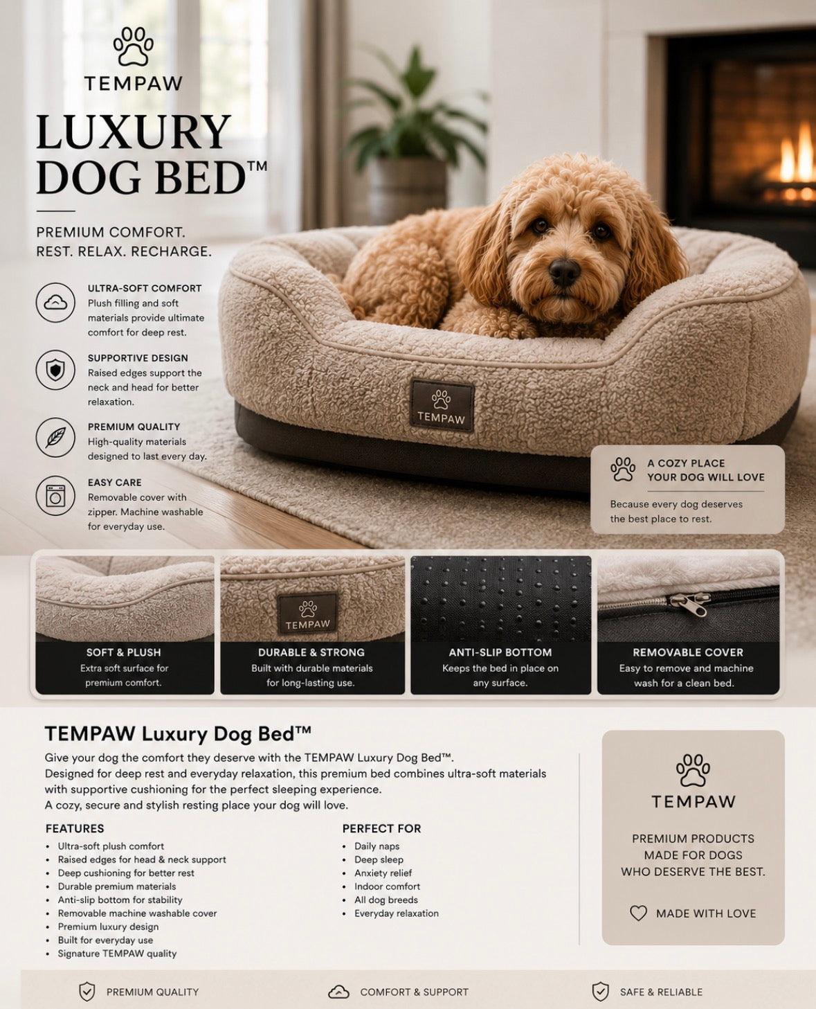 Luxury dog bed