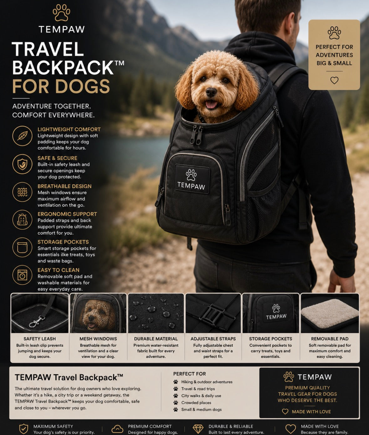 Travel backpack