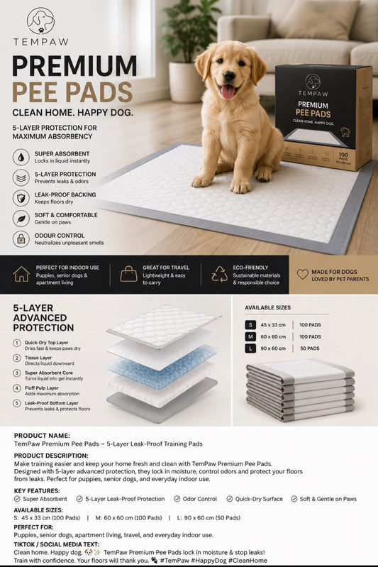 TEMPAW Premium Pee Pads